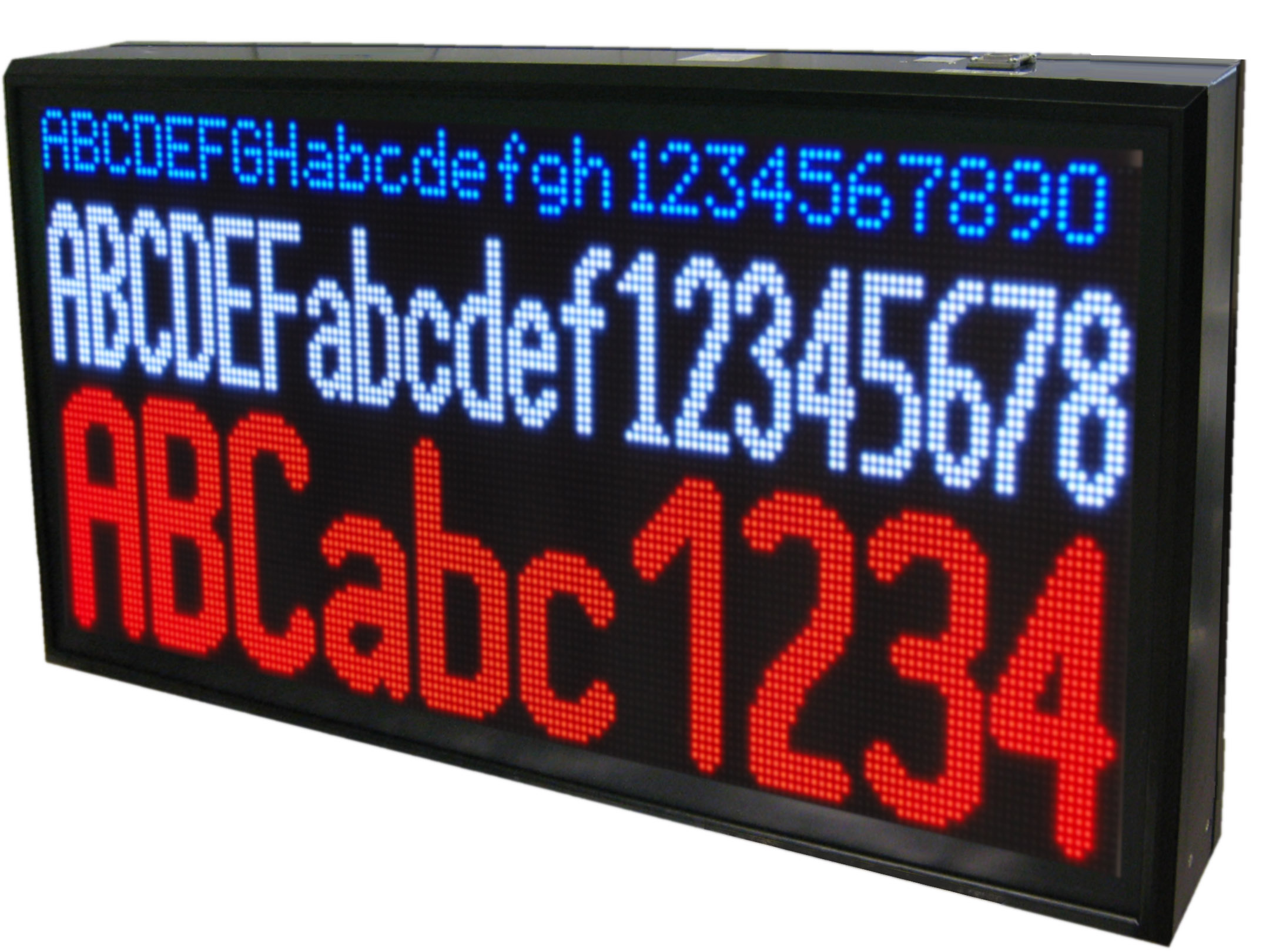 Multi-line alphanumeric large displays, 16 colors, indoor/outdoor, modular design, numerous different sizes available